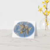 雪のメッセージカードに対するMilkweedのポッド カード (黄色い花)