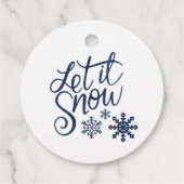 雪のメッセージカード フェイバータグ (裏面)