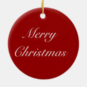 雪のメリークリスマスの灯台 セラミックオーナメント (裏面)