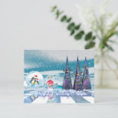 雪のメリークリスマスカード シーズンポストカード (スタンド正面)