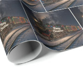 雪のメリークリスマストレイン ラッピングペーパー (ロールコーナー)