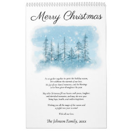 雪のメリークリスマスフォトカレンダー カレンダー