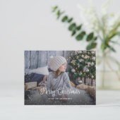 雪のメリークリスマスフォトポストカード シーズンポストカード (スタンド正面)