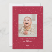 雪のメリーモダンクリスマスの写真 シーズンカード (裏面)