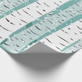 雪のモダンな樺の木 ラッピングペーパー (角)