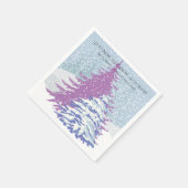 雪のモダンクリスマスツリーの色を変更 スタンダードカクテルナプキン (角)