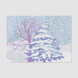 雪のモダンクリスマスツリーの色を変更 薄葉紙