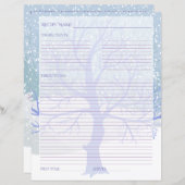 雪のモダンクリスマスレシピの色を変更 (正面/裏面)