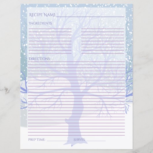 雪のモダンクリスマスレシピの色を変更 (正面)