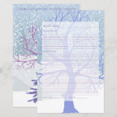 雪のモダンクリスマスレシピの色を変更 (正面/裏面)