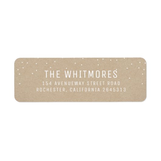 雪のモダン休日 ラベル (正面)