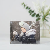 雪のモダン台本の写真を撮る シーズンポストカード (スタンド正面)