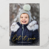 雪のモダン台本の写真を見る 箔シーズンカード (正面)