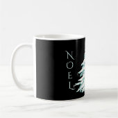 雪のモダン木の色を変えるクリスマス コーヒーマグカップ (左)