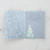 雪のモダン木の色を変えるクリスマス シーズンカード (内部)