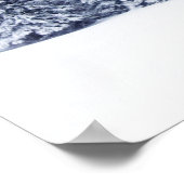 雪のモミの木のクリスマスバックグラウンド2 ポスター (角)