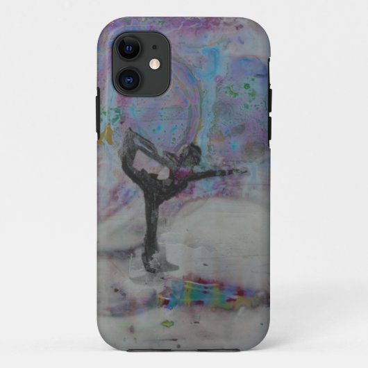 雪のヨガの女の子のダンサー Case-Mate iPhoneケース (裏面)