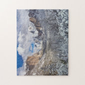 雪のヨセミテの谷 ジグソーパズル (縦)