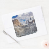 雪のヨセミテバレー スクエアシール (封筒)