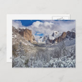 雪のヨセミテ渓谷 ポストカード (正面/裏面)
