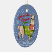 雪のラマ セラミックオーナメント (右)