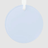 雪のランニング中で子犬の子供 オーナメント (裏面)