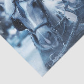 雪のランニング中の美しい馬 薄葉紙 (詳細)