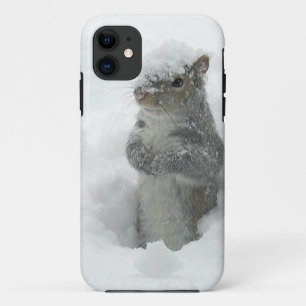 雪のリスのiPhone 5の場合 iPhone 11 ケース