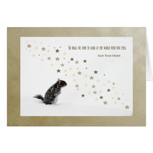 雪のリス (正面横)