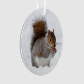 雪のリス オーナメント (正面)
