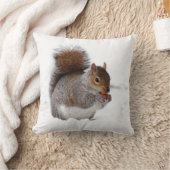 雪のリス クッション (ブランケット)