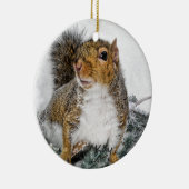 雪のリス セラミックオーナメント (右)