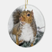 雪のリス セラミックオーナメント (左)