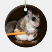 雪のリス セラミックオーナメント (裏面)
