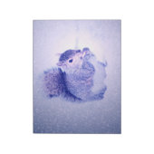 雪のリス ノートパッド (回転)