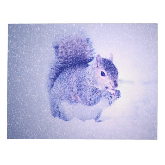 雪のリス ノートパッド (正面)