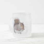 雪のリス フロストグラスマグカップ (正面左)