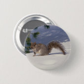 雪のリス 缶バッジ (正面&裏面)