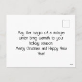 雪のロンドンのクリスマスシーン シーズンポストカード (裏面)