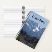 雪のローンパインの山のキャップ ノートブック (内側)