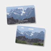 雪のローンパインの山のキャップ バッジ (Front & Back)