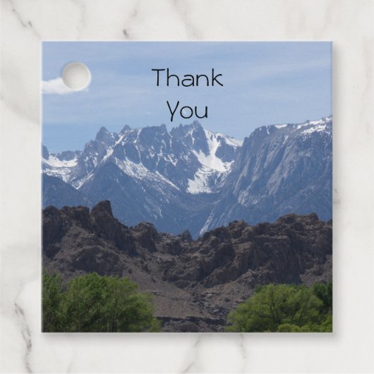 雪のローンパインの山のキャップ フェイバータグ (正面)