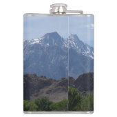 雪のローンパインの山のキャップ フラスク (裏面)