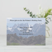 雪のローンパインの山のキャップ 招待状 (スタンド正面)