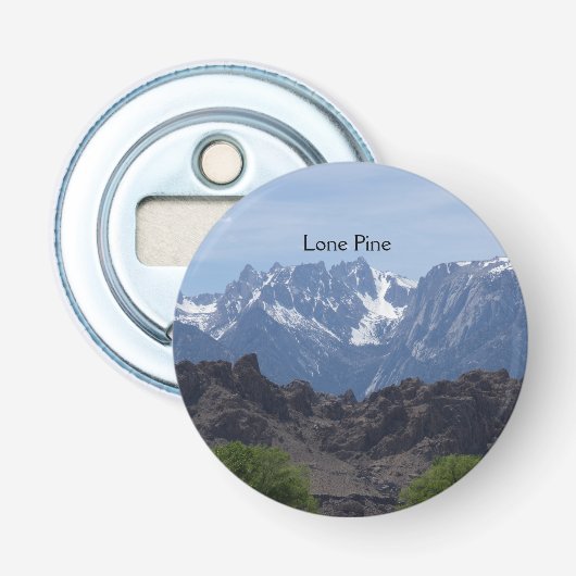 雪のローンパインの山のキャップ 栓抜き (正面)