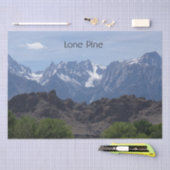 雪のローンパインの山のキャップ 薄葉紙 (クラフト)