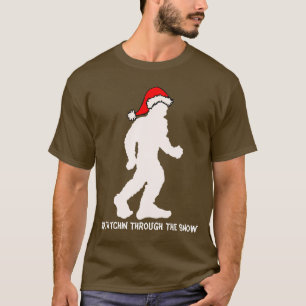 雪のワイシャツを通したSquatchin Tシャツ