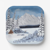 雪のワインダー ペーパープレート (正面)