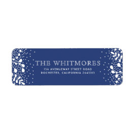 雪のワンダーランドブルークリスマス ラベル