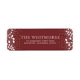 雪のワンダーランド赤いクリスマス ラベル